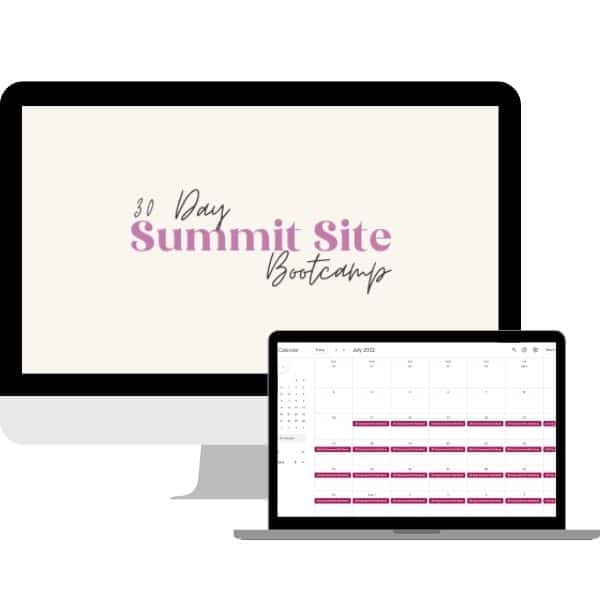 30 Day Summit Site Bootcamp Mockup